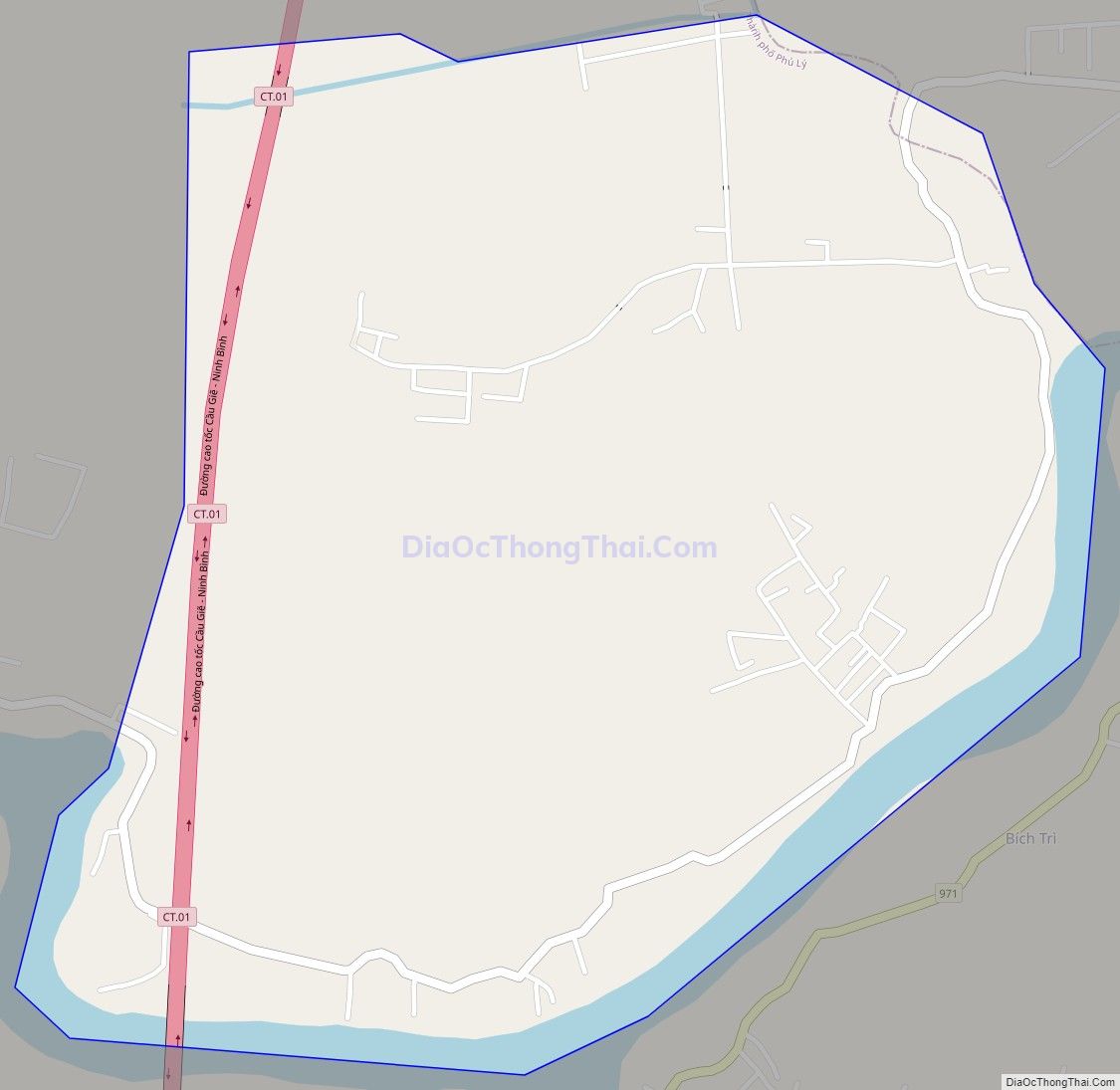Bản đồ giao thông xã Tiên Hải, thành phố Phủ Lý