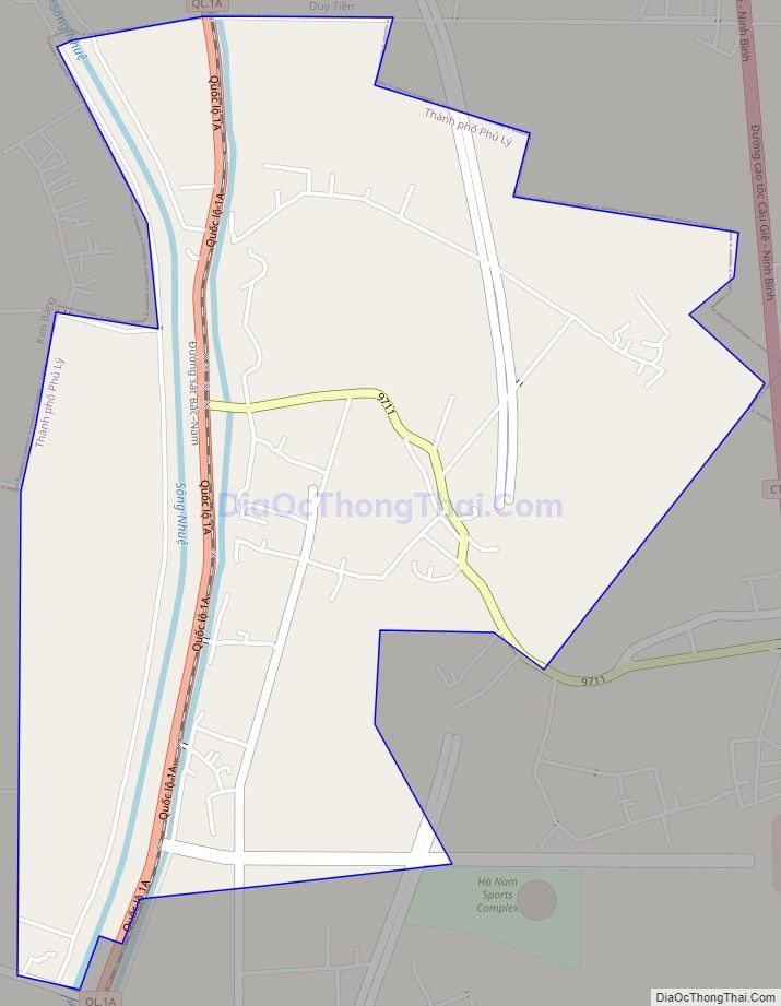Bản đồ giao thông xã Tiên Tân, thành phố Phủ Lý