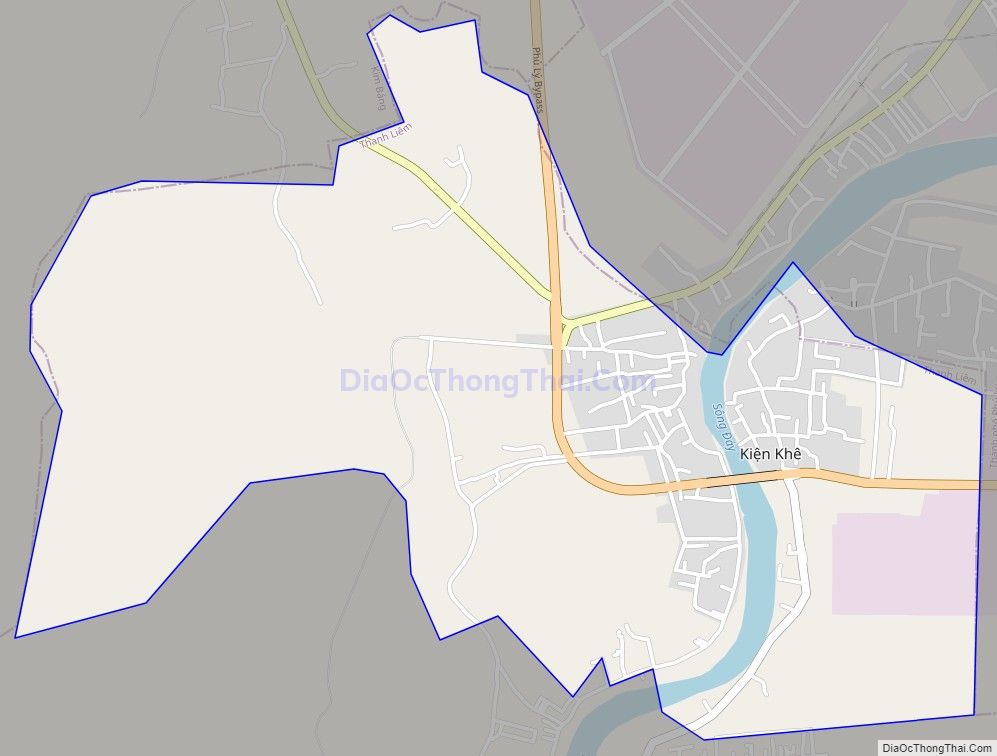 Bản đồ giao thông Thị trấn Kiện Khê, huyện Thanh Liêm