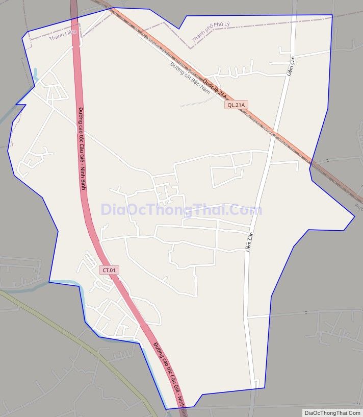 Bản đồ giao thông xã Liêm Cần, huyện Thanh Liêm