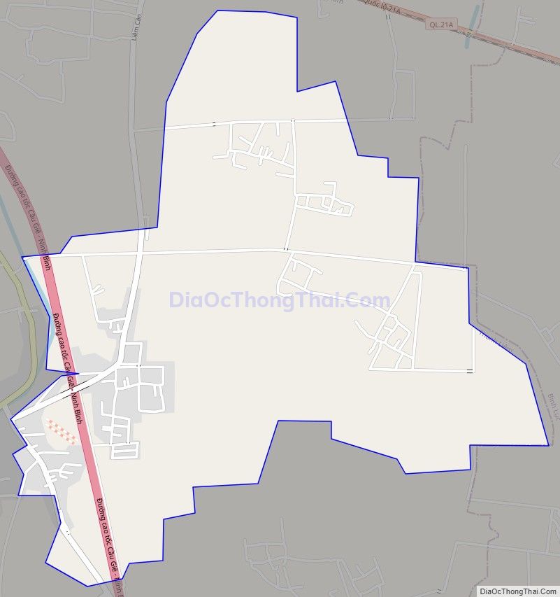 Bản đồ giao thông xã Liêm Thuận, huyện Thanh Liêm