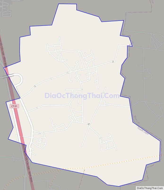 Bản đồ giao thông xã Liêm Túc, huyện Thanh Liêm