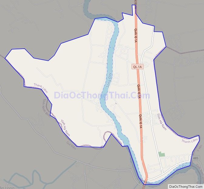 Bản đồ giao thông xã Thanh Hải, huyện Thanh Liêm
