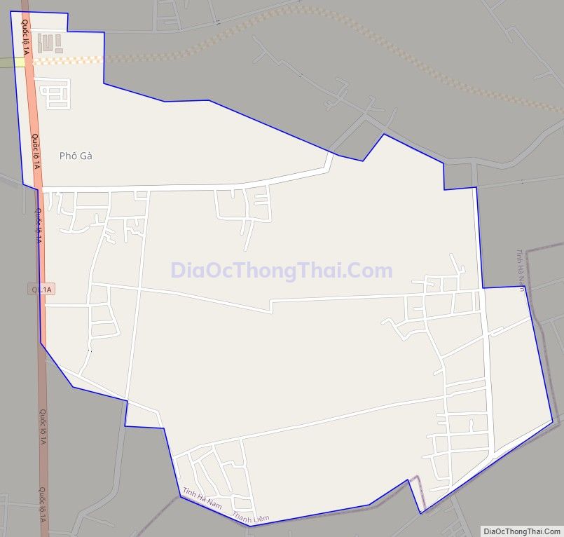 Bản đồ giao thông xã Thanh Nguyên, huyện Thanh Liêm
