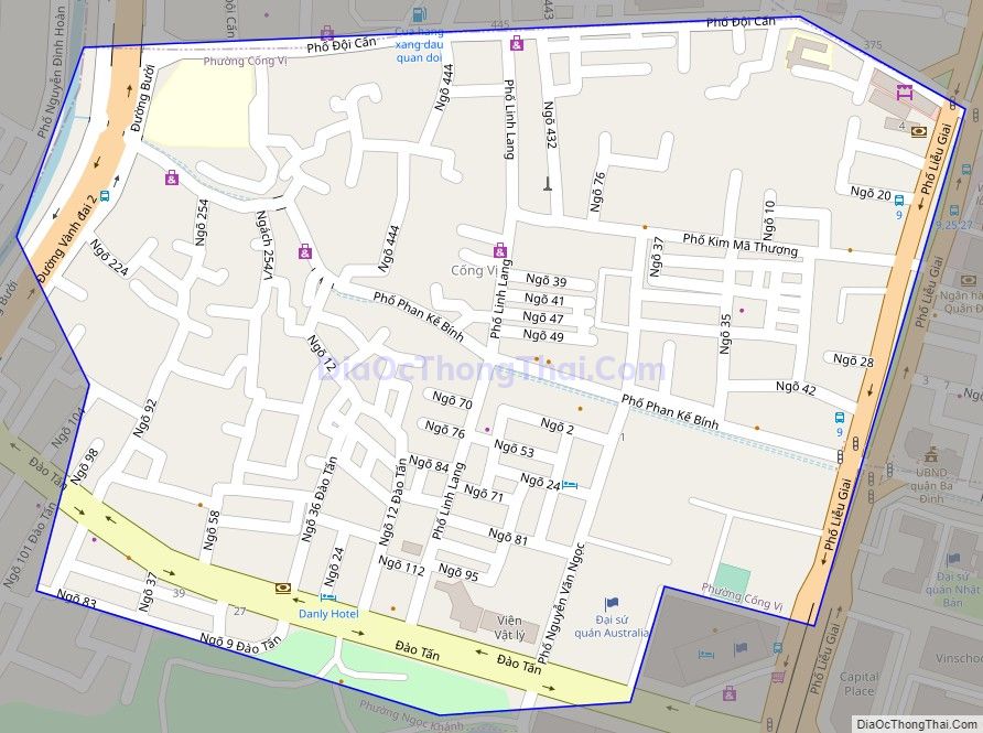 Bản đồ giao thông quận Cống Vị, quận Ba Đình