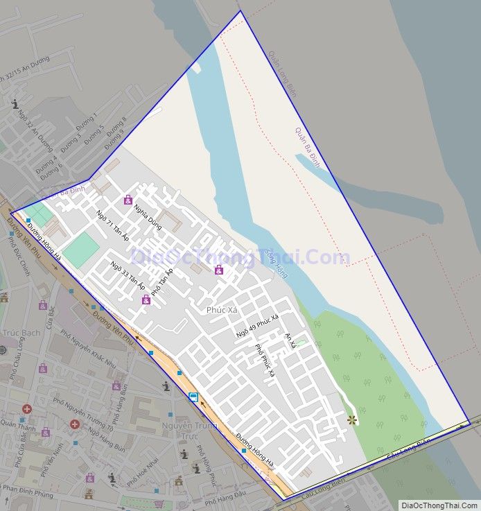 Bản đồ giao thông quận Phúc Xá, quận Ba Đình