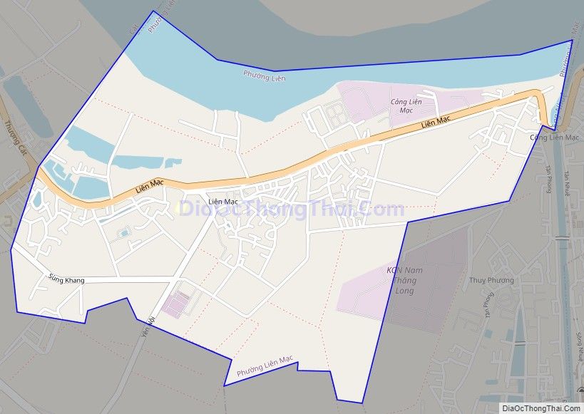 Bản đồ giao thông phường Liên Mạc, quận Bắc Từ Liêm