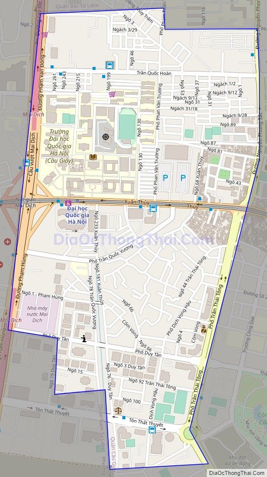Bản đồ giao thông phường Dịch Vọng Hậu, quận Cầu Giấy