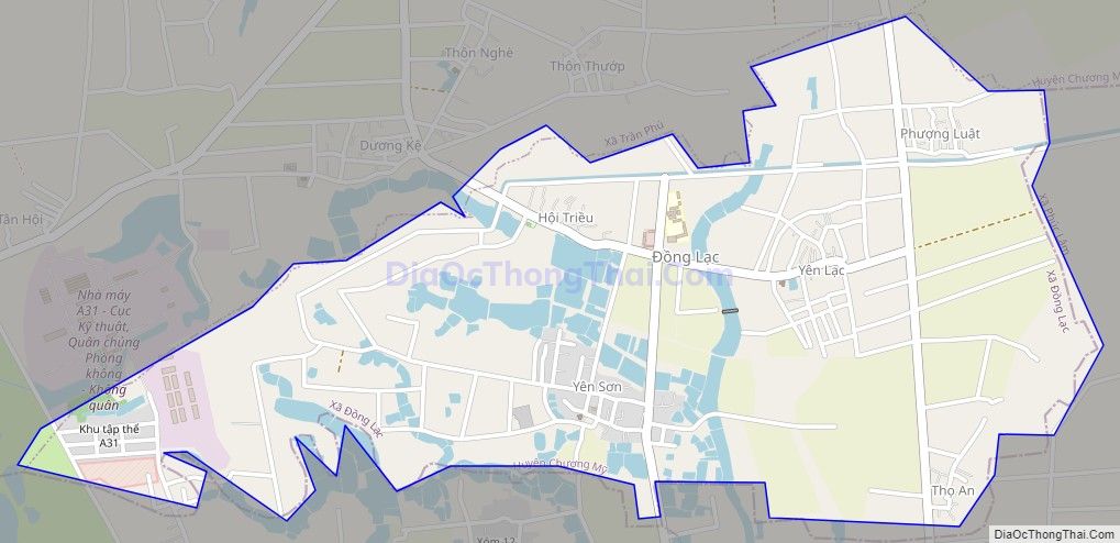 Bản đồ giao thông xã Đồng Lạc, huyện Chương Mỹ