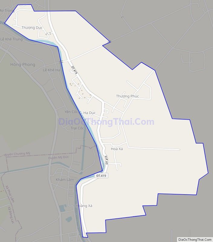 Bản đồ giao thông xã Đồng Phú, huyện Chương Mỹ