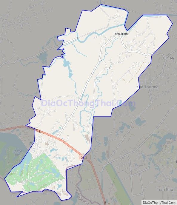 Bản đồ giao thông xã Hoàng Văn Thụ, huyện Chương Mỹ