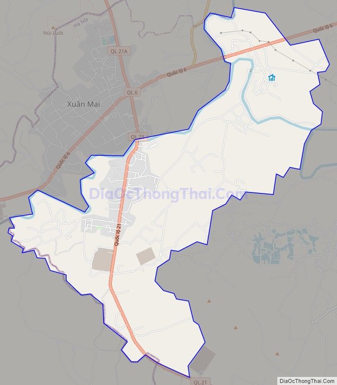 Bản đồ giao thông xã Thủy Xuân Tiên, huyện Chương Mỹ