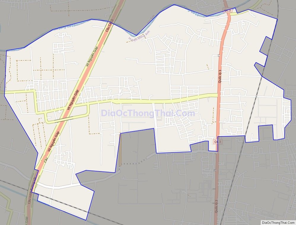 Bản đồ giao thông xã Nguyên Khê, huyện Đông Anh
