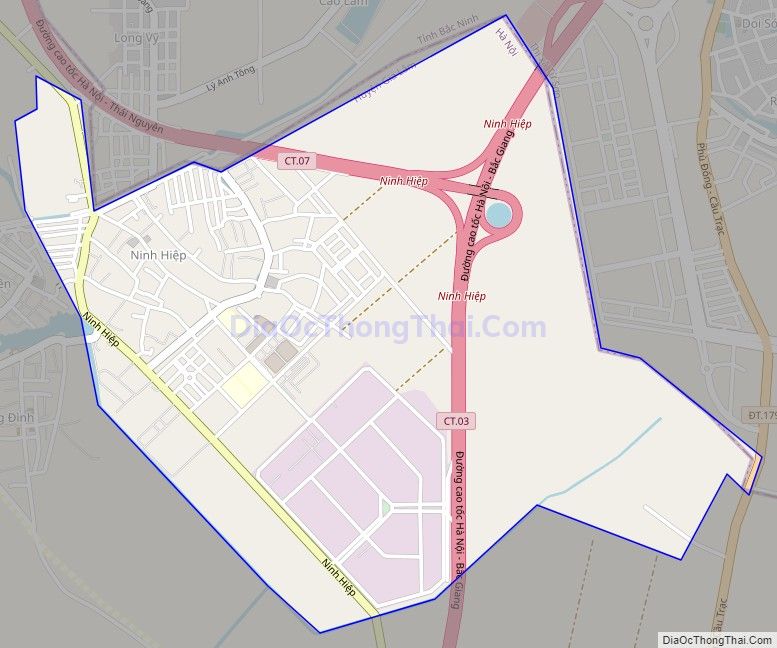 Bản đồ giao thông xã Ninh Hiệp, huyện Gia Lâm