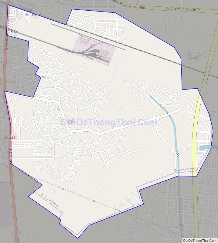 Bản đồ giao thông phường Phú Lương, quận Hà Đông