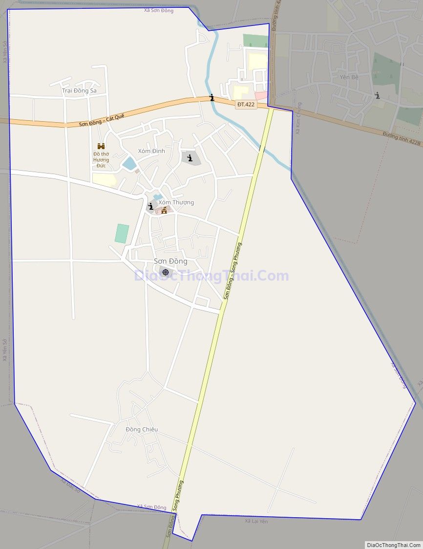 Bản đồ giao thông xã Sơn Đồng, huyện Hoài Đức