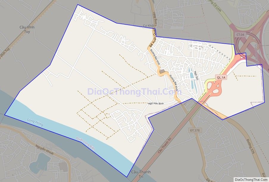 Bản đồ giao thông phường Cự Khối, quận Long Biên