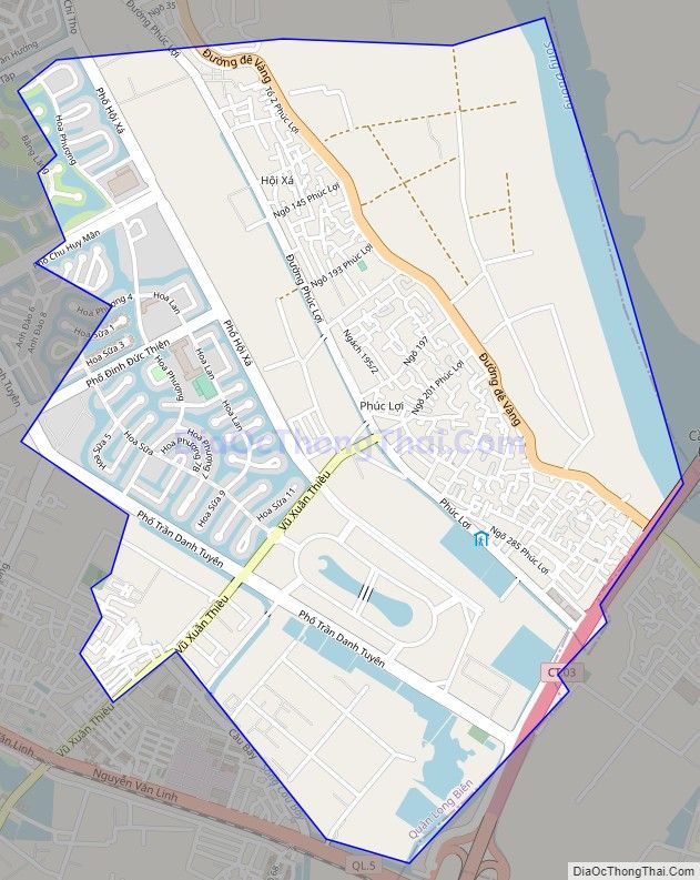 Bản đồ giao thông phường Phúc Lợi, quận Long Biên