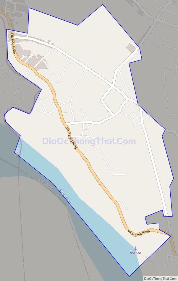 Bản đồ giao thông xã Tiến Thịnh, huyện Mê Linh