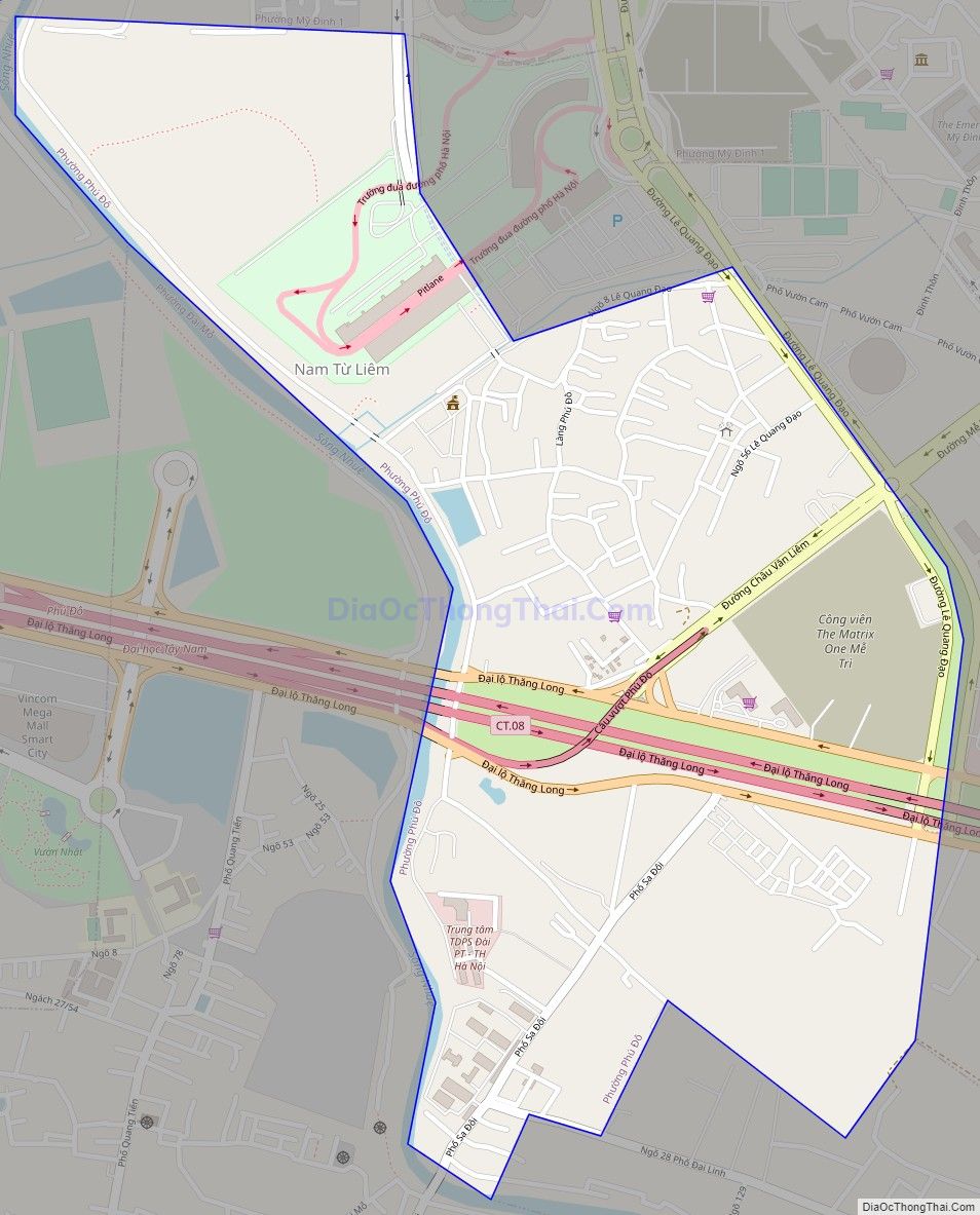 Bản đồ giao thông phường Phú Đô, quận Nam Từ Liêm