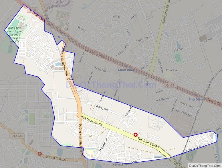 Bản đồ giao thông phường Phương Canh, quận Nam Từ Liêm