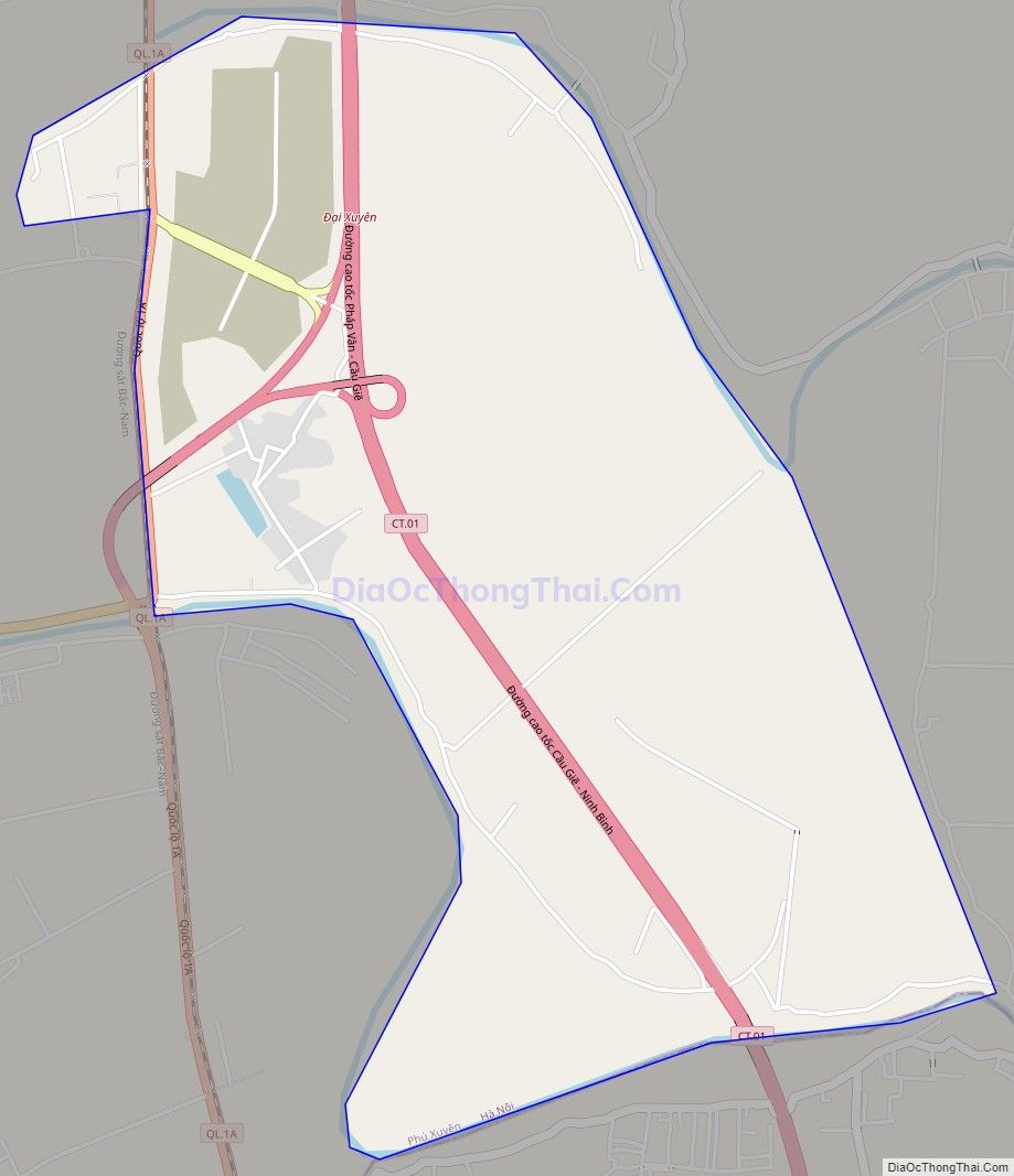 Bản đồ giao thông xã Đại Xuyên, huyện Phú Xuyên