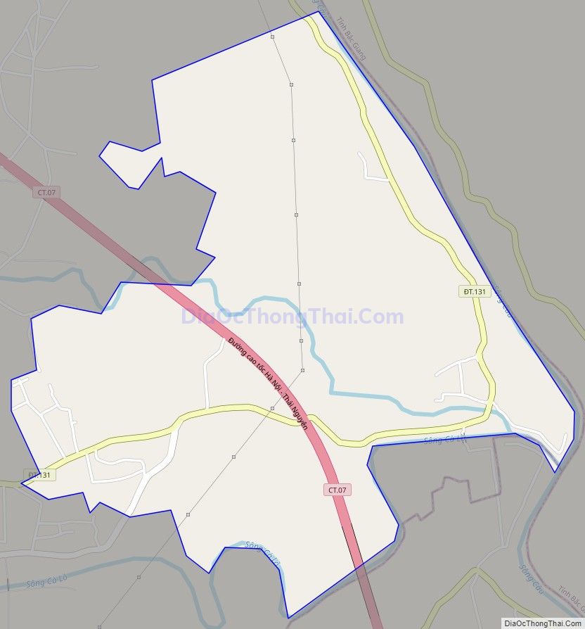 Bản đồ giao thông xã Việt Long, huyện Sóc Sơn