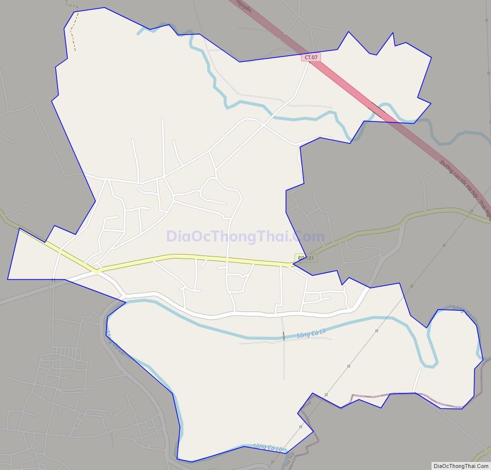 Bản đồ giao thông xã Xuân Giang, huyện Sóc Sơn