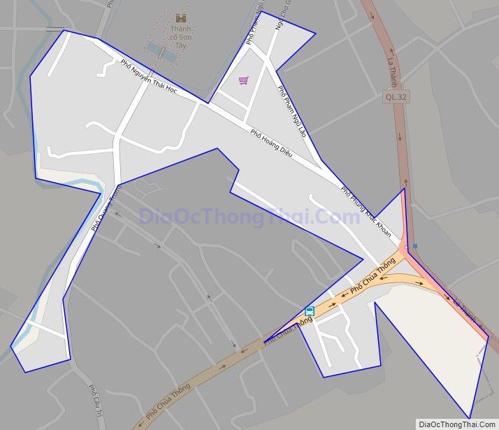 Bản đồ giao thông phường Quang Trung, thị xã Sơn Tây