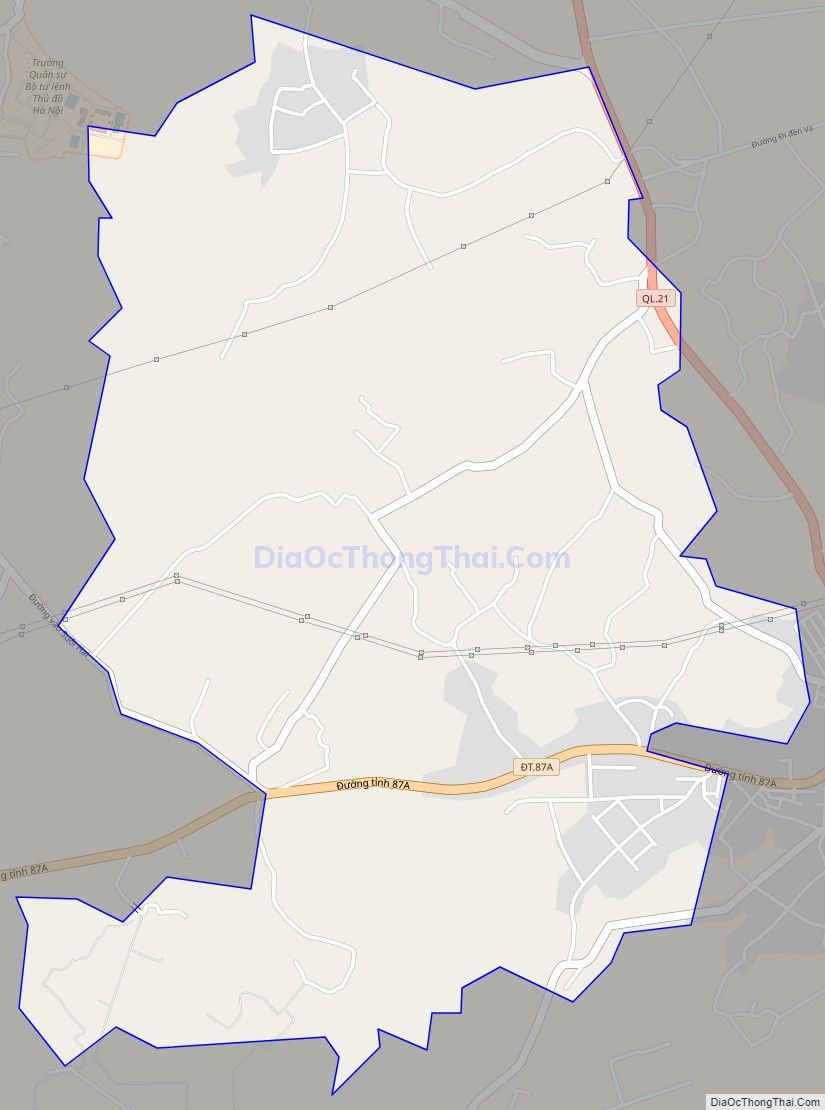 Bản đồ giao thông xã Thanh Mỹ, thị xã Sơn Tây