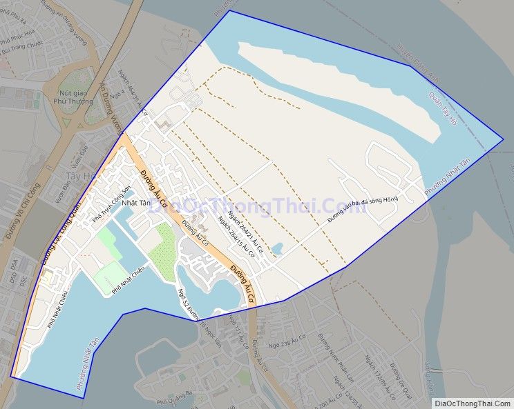 Bản đồ giao thông phường Nhật Tân, quận Tây Hồ
