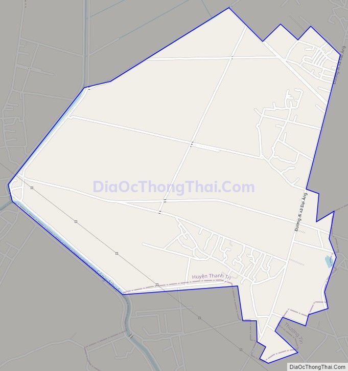 Bản đồ giao thông xã Đại Áng, huyện Thanh Trì