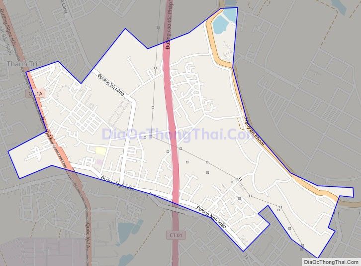 Bản đồ giao thông xã Ngũ Hiệp, huyện Thanh Trì