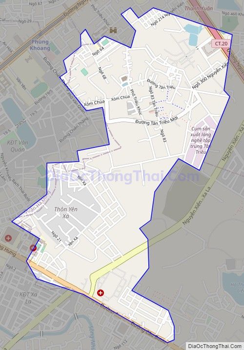 Bản đồ giao thông xã Tân Triều, huyện Thanh Trì