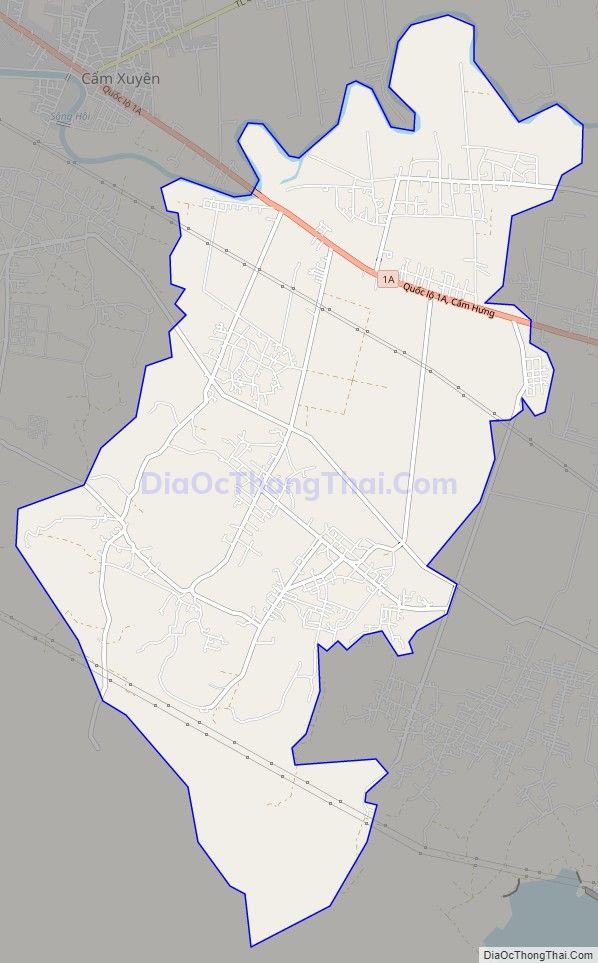 Bản đồ giao thông xã Cẩm Hưng, huyện Cẩm Xuyên