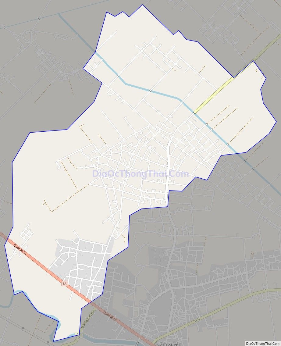 Bản đồ giao thông xã Cẩm Huy (cũ), huyện Cẩm Xuyên