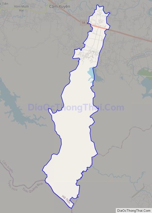 Bản đồ giao thông xã Cẩm Thịnh, huyện Cẩm Xuyên
