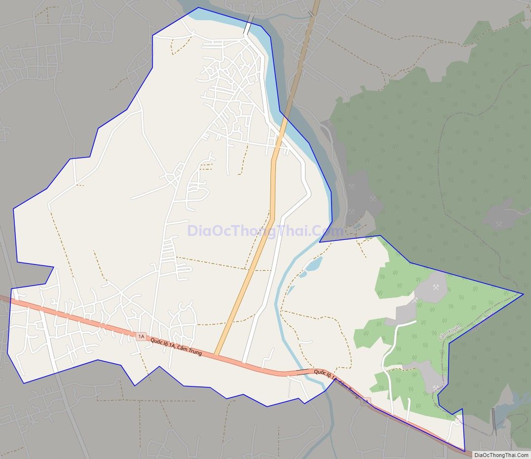 Bản đồ giao thông xã Cẩm Trung, huyện Cẩm Xuyên