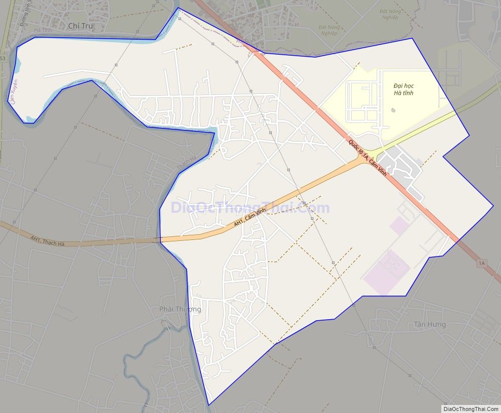 Bản đồ giao thông xã Cẩm Vĩnh, huyện Cẩm Xuyên