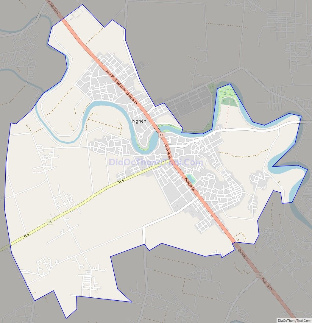 Bản đồ giao thông Thị trấn Nghèn, huyện Can Lộc