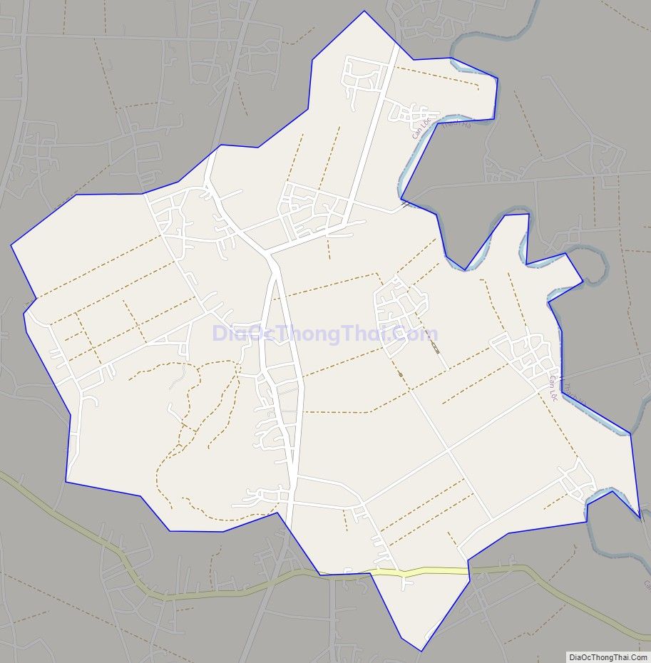 Bản đồ giao thông xã Quang Lộc, huyện Can Lộc