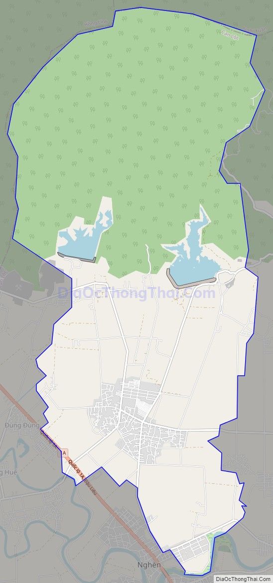 Bản đồ giao thông xã Thiên Lộc, huyện Can Lộc