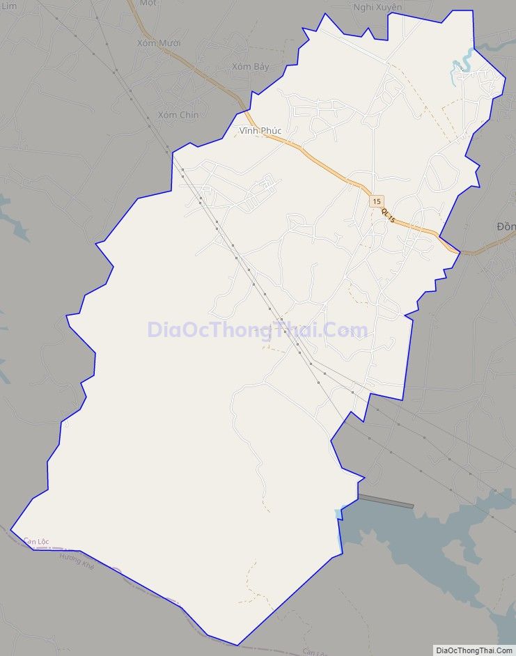 Bản đồ giao thông xã Thượng Lộc, huyện Can Lộc