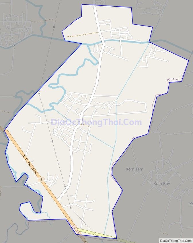 Bản đồ giao thông xã Đức Thanh (cũ), huyện Đức Thọ