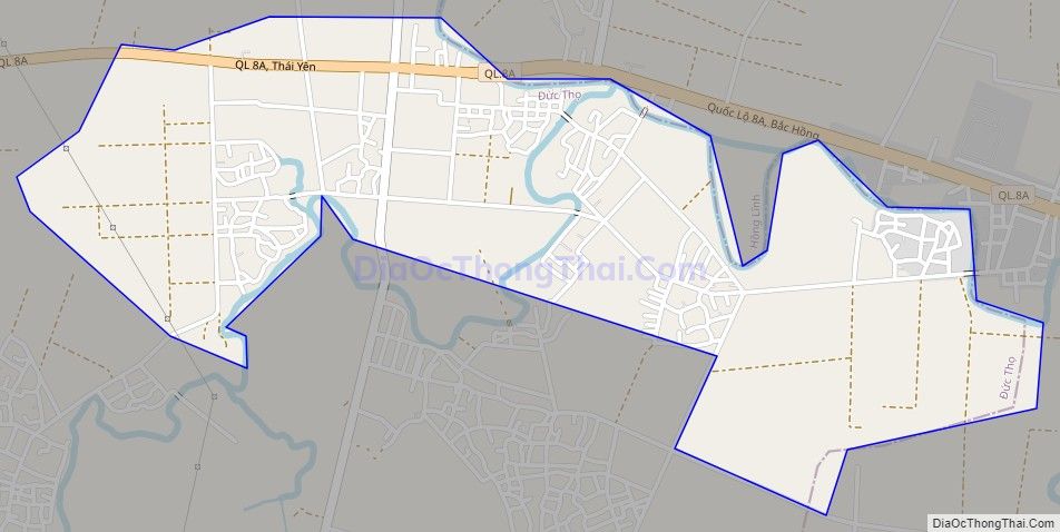 Bản đồ giao thông xã Đức Thịnh (cũ), huyện Đức Thọ