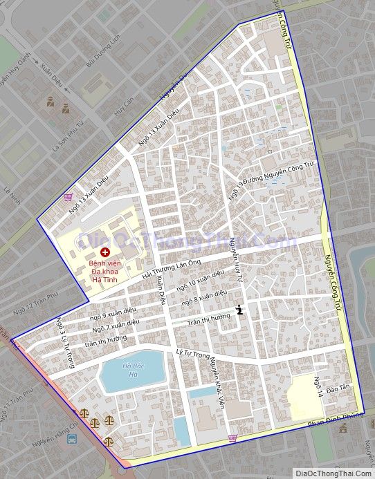 Bản đồ giao thông phường Bắc Hà, thành phố Hà Tĩnh