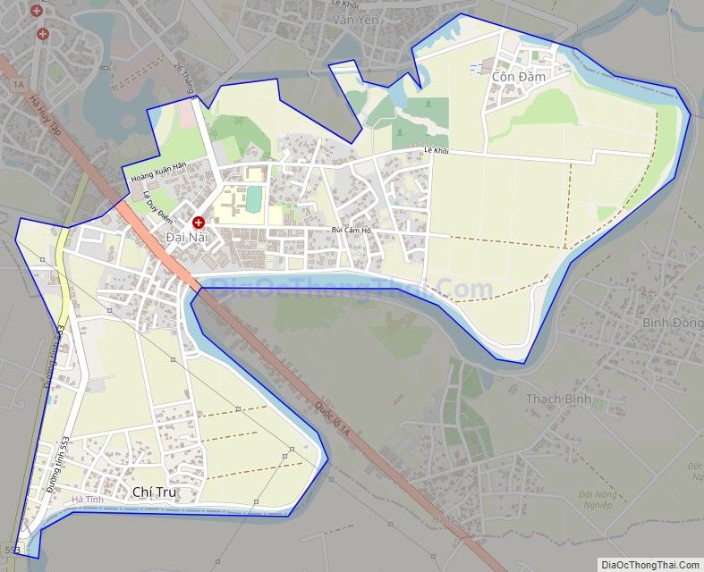 Bản đồ giao thông phường Đại Nài, thành phố Hà Tĩnh