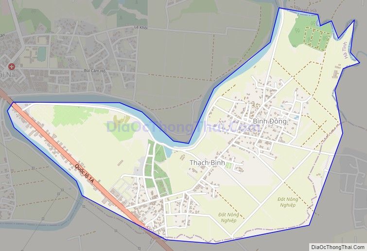 Bản đồ giao thông xã Thạch Bình, thành phố Hà Tĩnh