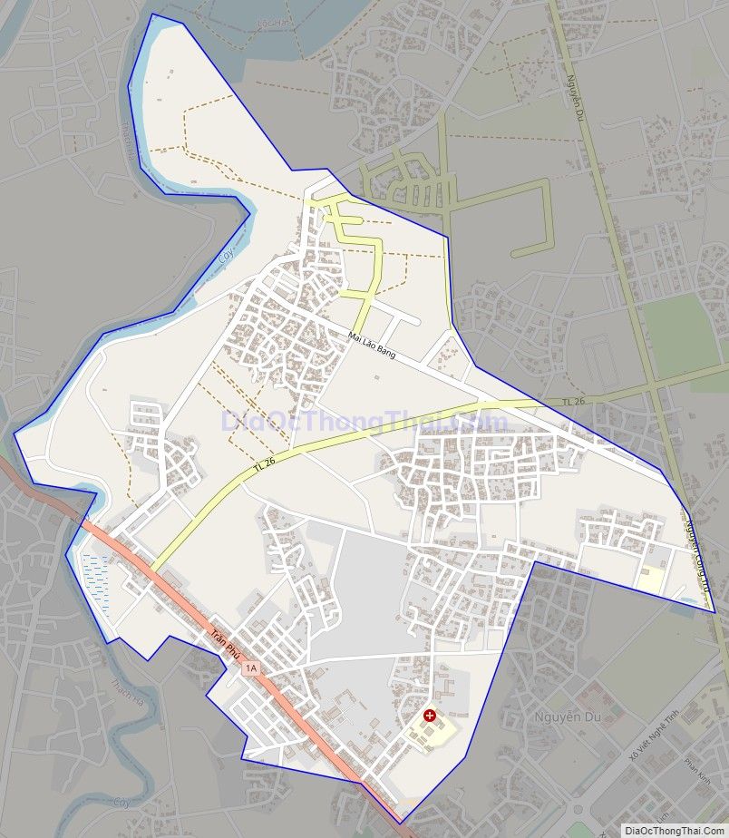 Bản đồ giao thông xã Thạch Trung, thành phố Hà Tĩnh