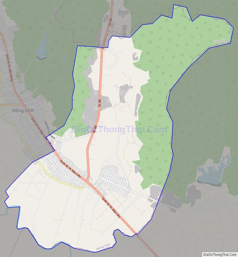 Bản đồ giao thông phường Đậu Liêu, thị xã Hồng Lĩnh